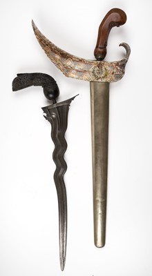 Lot 392 - Kris. Two Malayan kris, 19th century