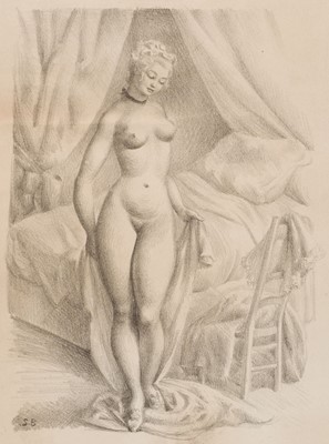Lot 241 - Ballivet (Suzanne, 1904-1985). Four original erotic drawings and seven others