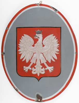 Lot 304 - Polish Embassy Sign. A 1930s Polish Embassy enamel signed