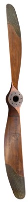 Lot 91 - Propeller. Fairey Hamble Baby, a fine WWI two-blade laminated mahogany propeller
