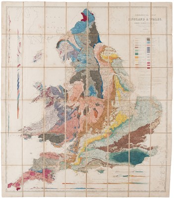 Lot 198 - Geological Maps. A collection of three maps, 19th-century