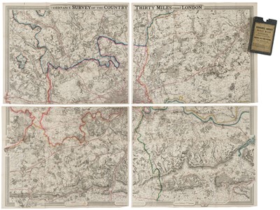 Lot 223 - London. Cruchley (G.F.), Ordnance Survey of the Country Thirty Miles round London, circa 1860