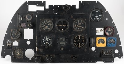 Lot 72 - Instrument panel. A Spitfire instrument panel