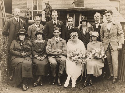 Lot 119 - Wedding Photographs. A large collection of approximately 220 wedding photographs, c. 1890-1940