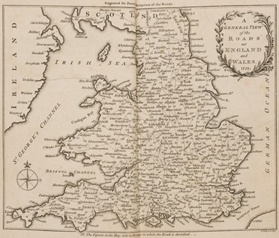 Lot 80 - Paterson (Daniel). A New and Accurate Description of all the Roads in G B, 1772