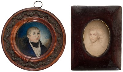 Lot 109 - English School. Portrait miniature of a gentleman, circa 1800, & one other