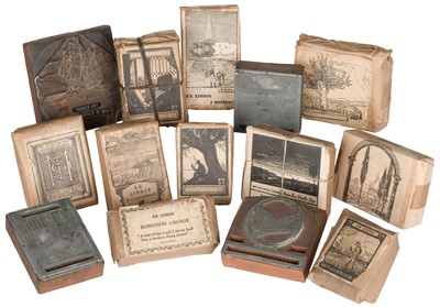 Lot 387 - Woodblocks. Collection of 19 bookplate woodblocks