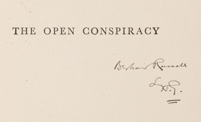 Lot 425 - Wells (Herbert George, 1866-1946). The Open Conspiracy, Blue Prints for a World Revolution, 1st edition, London: Victor Gollancz, 1928