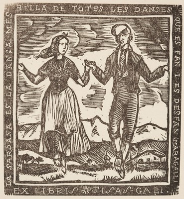 Lot 378 - Spanish Bookplates. Collection of approximately 100 Spanish ex-libris, early to mid-20th-century