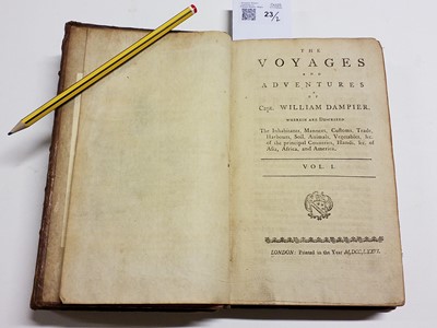Lot 23 - Dampier (William). The Voyages and Adventures of Capt. William Dampier, London: 1776