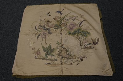 Lot 454 - Chinese. A collection of hand-embroidered and woven items, Qing Dynasty