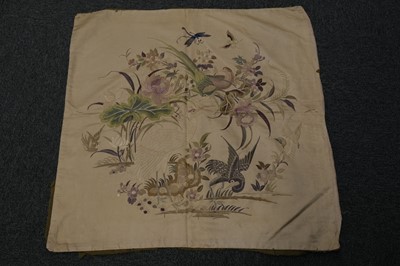 Lot 454 - Chinese. A collection of hand-embroidered and woven items, Qing Dynasty