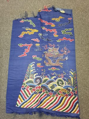 Lot 454 - Chinese. A collection of hand-embroidered and woven items, Qing Dynasty