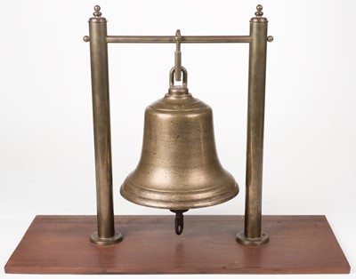 Lot 108 - Scramble Bell. A WWII aerodrome station bell used as gong dated 1943