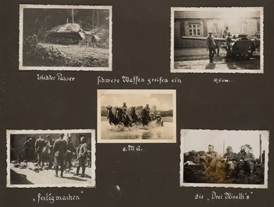 Lot 246 - Third Reich. A WWII German army photograph album and related items