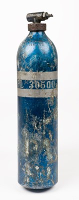 Lot 82 - Oxygen bottle. WWII Luftwaffe oxygen bottle from night fighter Bf 110 of the 3./NJG 1