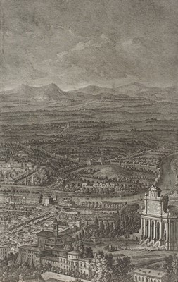Lot 232 - Vasi (Giuseppe, 1710-1782). Prospetto del 'Alma Cittá di Roma visto dal Monte Gianicolo, 1765