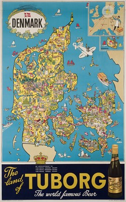 Lot 182 - Denmark - The Land of Tuborg, The world famous Beer, 1950s