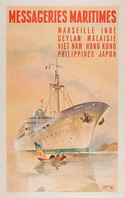 Lot 198 - Messageries Maritimes - Marseille, Inde, Ceylan, Malaisie, Viet Nam, Hong Kong...., 1958