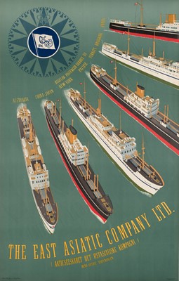 Lot 202 - The East Asiatic Co. Ltd, Regular Passenger Service to Australia, China, Japan..., 1950