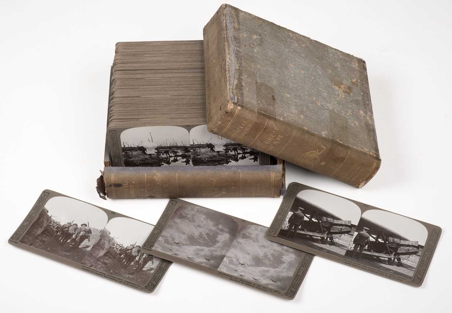 View Card Lot 244 - Stereo view cards. The Great War, Official
