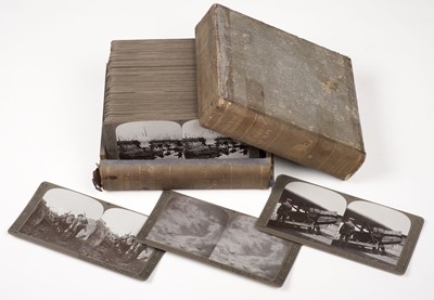 Lot 244 - Stereo view cards. The Great War, Official Series, Realistic Travels London, 100 cards