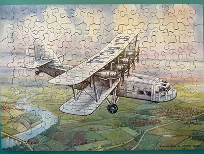 Lot 70 - Imperial Airways. A 1930s promotional jigsaw puzzle of the Imperial Airways aircraft Scylla