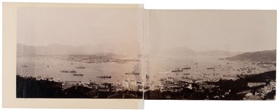 Lot 57 - Hong Kong. A two-part panorama of Hong Kong Harbour and British Kowloon, early 1900s
