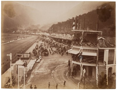 Lot 61 - Hong Kong. The Peak Hotel and tram station on the Peak