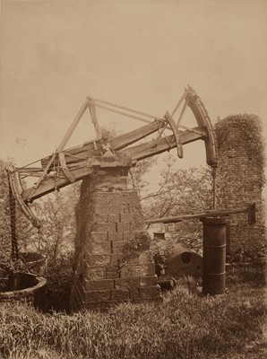 Lot 88 - Newcomen Pumping Engine. An early photograph of the Newcomen pumping engine..., 1886