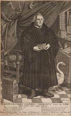 Lot 336 - Luther (Martin). Colloquia Mensalia: or, Dr Martin Luther's Divine Discourses at his Table...., 1652