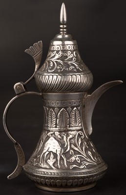 Lot 694 - Coffee pot. An early 20th century Turkish/ Islamic Dallah coffee pot