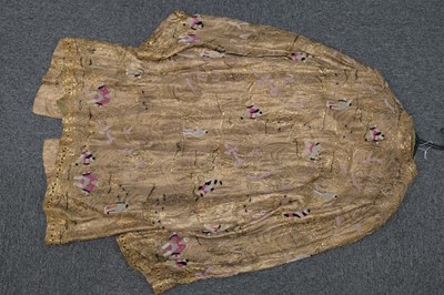 Lot 457 - Chinoiserie. A beaded gold lamé coat, 1920s
