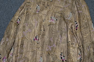 Lot 457 - Chinoiserie. A beaded gold lamé coat, 1920s