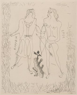 Lot 363 - Braque (George, 1882-1963). Eurybia and Eros, 1932