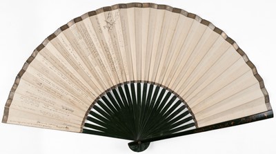 Lot 557 - Autograph Fans. A pair of fans, late 19th century, & 1 similar & 1 Celebrity fan