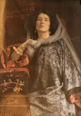 Lot 86 - Morrell (Lady Ottoline). A fine, three-quarter length portrait by Baron Adolph de Meyer, c. 1907
