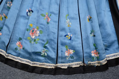 Lot 453 - Chinese Skirt. An embroidered skirt, late Qing Dynasty