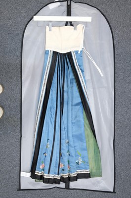 Lot 453 - Chinese Skirt. An embroidered skirt, late Qing Dynasty