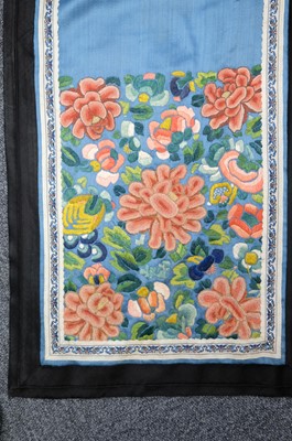 Lot 453 - Chinese Skirt. An embroidered skirt, late Qing Dynasty