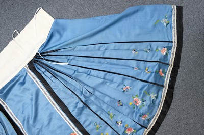Lot 453 - Chinese Skirt. An embroidered skirt, late Qing Dynasty