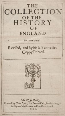 Lot 307 - Daniel (Samuel). The Collection of the History of England, Revised, 1634