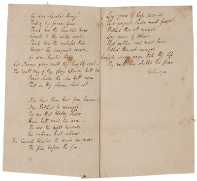 Lot 317 - Southey (Robert, 1774-1843). ‘The Battle of Pultowa’, autograph manuscript poem signed