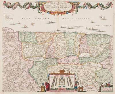 Lot 207 - Holy Land. Visscher (Nicolas), Terra Sancta sive Promissionis olim Palestina..., 1659