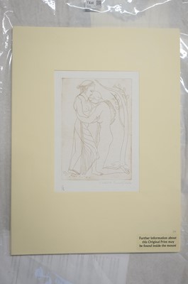 Lot 372 - Sandford (Lettice, 1902-1993). Two girls embracing, zinc engraving, plus five further works