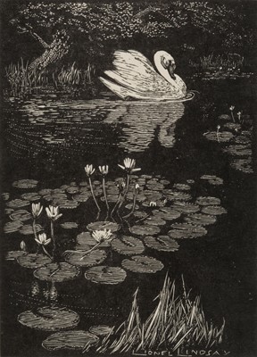 Lot 349 - Lindsay (Lionel Arthur, 1874-1961). The Swan, 1924, woodcut..., and one other