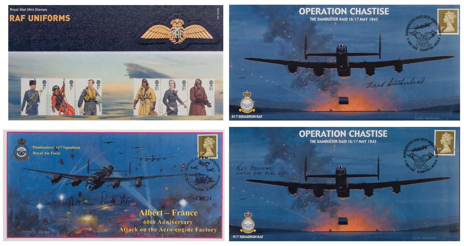 Lot 22 - Dambusters. A large collection of signed aviation FDCs (approximately 400), mostly 617 Squadron