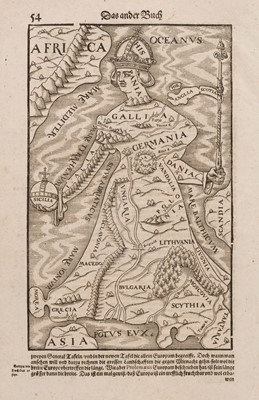 Lot 194 - Europe. Munster (Sebastian), Untitled allegorical map of Europe, circa 1598