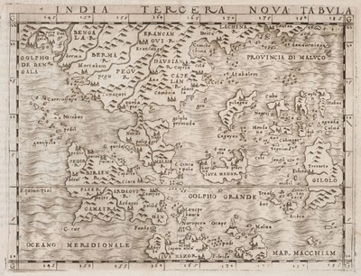 Lot 208 - India & South East Asia. Gastaldi (Giacomo), India Tercera Nova Tabula, circa 1548