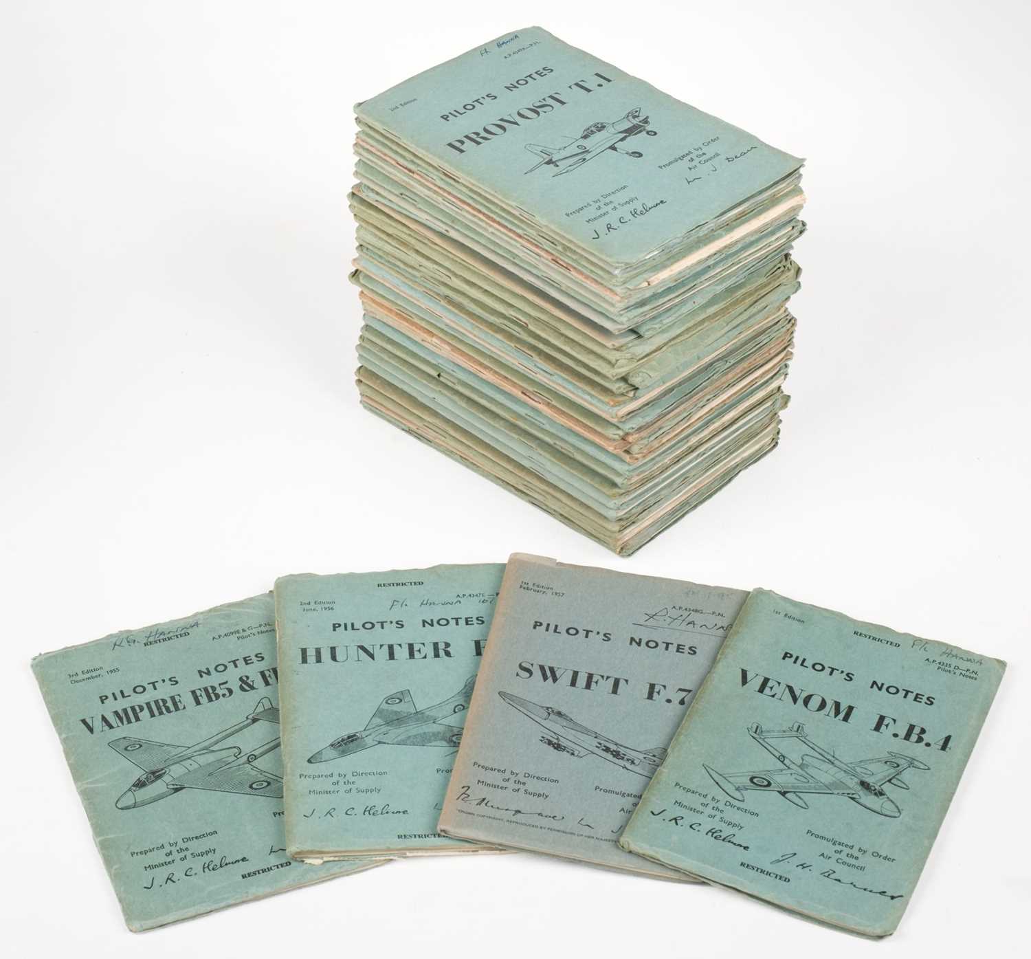 Lot 144 - Pilot's Notes. Pilot's Notes belonging to